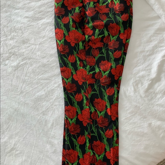 Flower oriented side zipper pants - Picture 1 of 3
